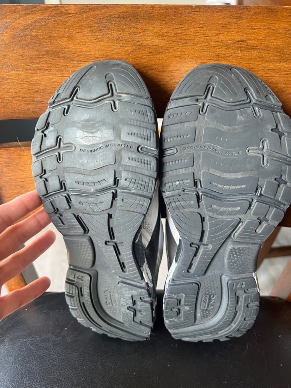 Brooks Light Gray & Black Running Sneakers - Picture 5 of 5